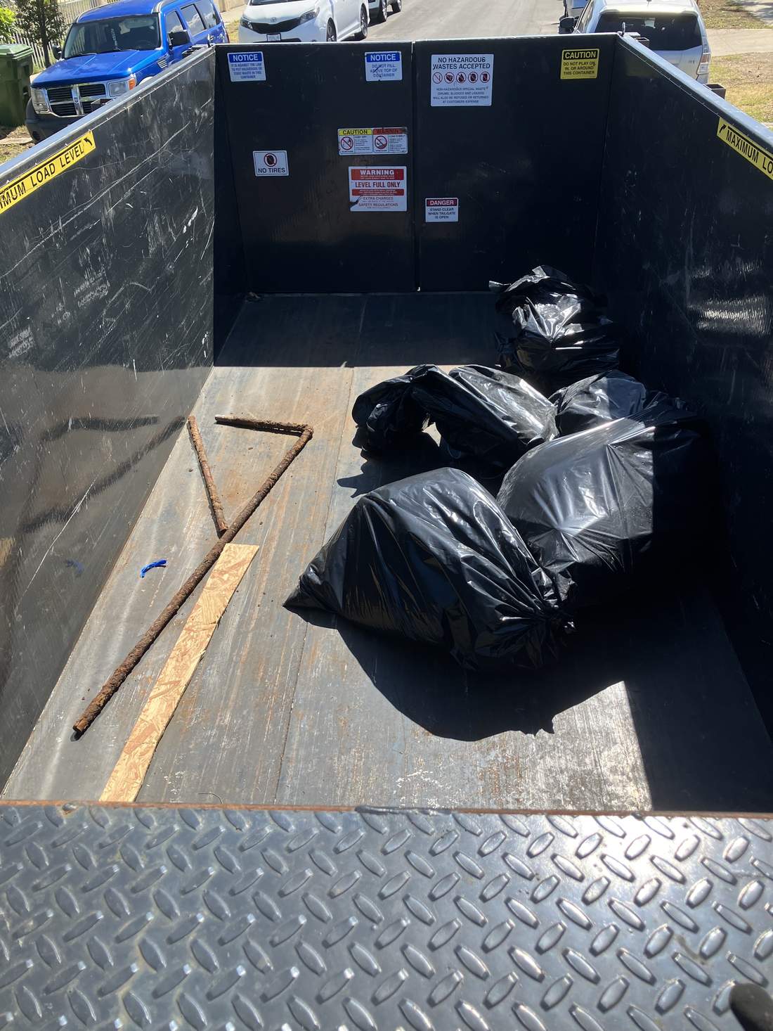 818 Junk trailer with debris cleared from an East Valley job